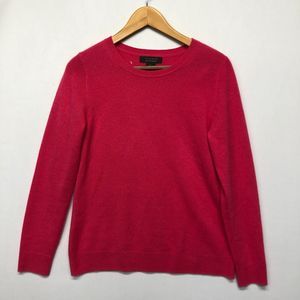 Tahari Women 100% 2-Ply Cashmere Sweater Size Medium Hot Pink M113 -21
